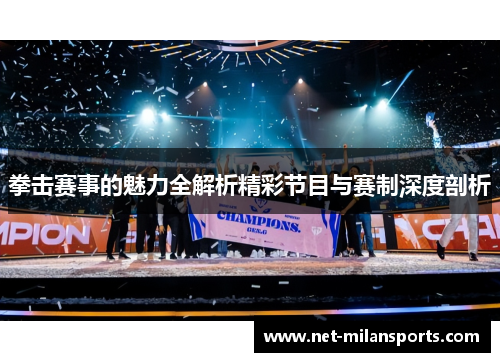 拳击赛事的魅力全解析精彩节目与赛制深度剖析